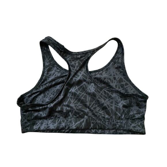 Umbro Womens Black & Gray Printed Racerback Sports Bra Size L Youth - Picture 6 of 8
